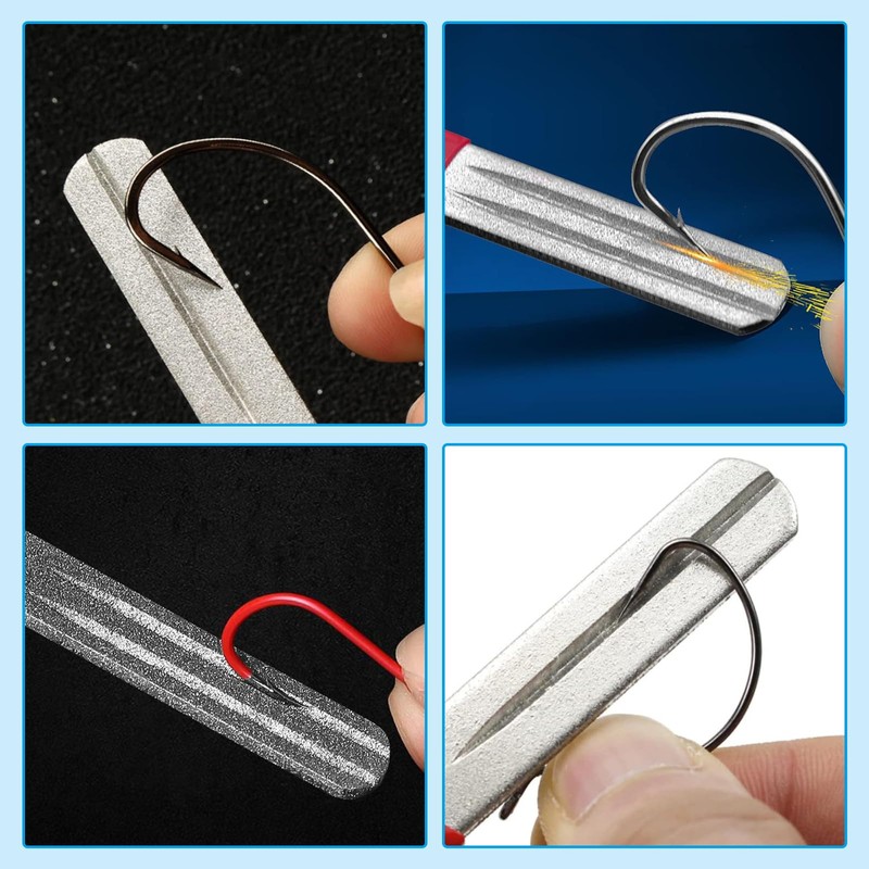 Doyime Hook Sharpener, 2-Pack, Fishhook Sharpener, Grinding, Needle Sharpener, Double