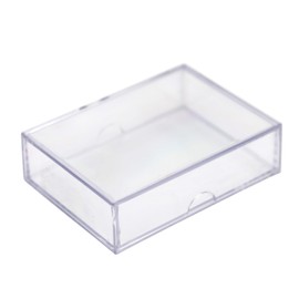 Gary Plastic Packaging Clear Hard Plastic Box with Lid, Stackable Playing Card Storage Box and Display Case, 3 1/2" L x 2 1/2" W x 1" H, 20 Boxes, Made in USA