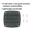 LEQMG Nylon Louvered Thru Vent,Plastic Black Flush Marine Boat Vent,Free