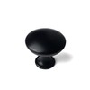 ANGSTROM 1-Pack Round Cabinet Knob, Smooth Top Diameter 1.25" (Black)