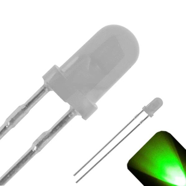 Lighthouse LEDs 100 x 3mm Round Top Diffused Frosted Lens