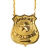 Police Badge Sheriff FBI Gold Necklace Special Police Cop Officer