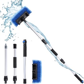 NAVAPAL Car Wash Brush with Long Handle for Car Truck Boat RV SUV Washing (Blue, 54")