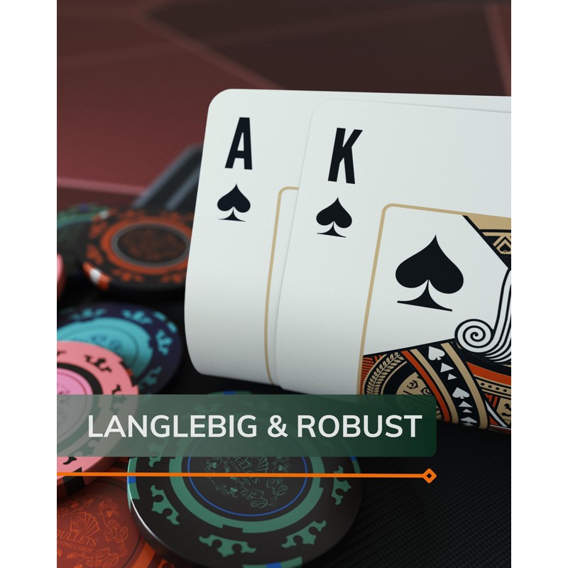 Bullets Playing Cards, Skat Card Deck (French Leaf), Plastic, 2