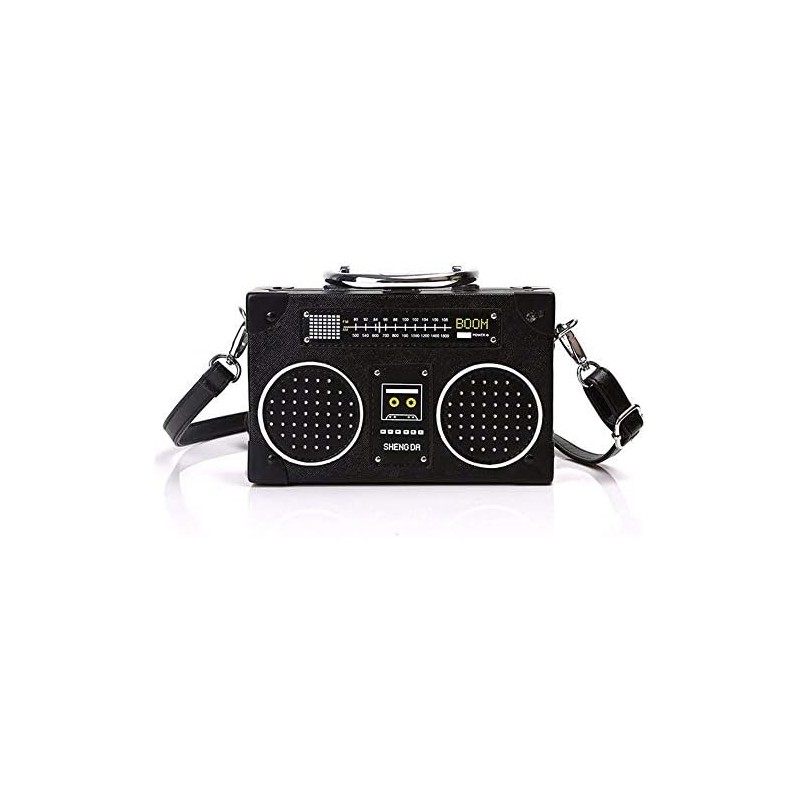 Bolso bandolera clásico con forma de radio para mujer, con