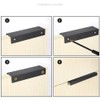 MOVKZACV Black Drawer Pulls, Finger Edge Pull Concealed Handle,Modern Style