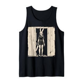 Horror Girl Bunny Mask Slasher Farm Door Creepy Anime Rabbit Tank Top