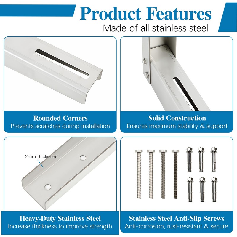 Danoib Heavy Duty Mini Split Wall Mounting Bracket | 2mm