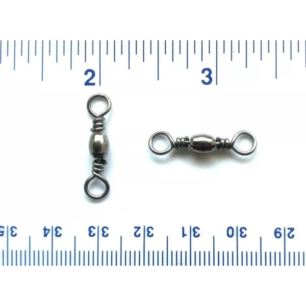 Gerry's Tackle 1000 GT Super Strong Black Barrel Fishing Swivels