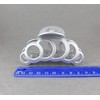 Silver hair clip plastic 3 5/8 inches long big barrette