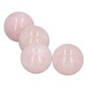 4Pcs Rose Quartz Crystal Balls 0.8in Diameter Clear Negative Energy