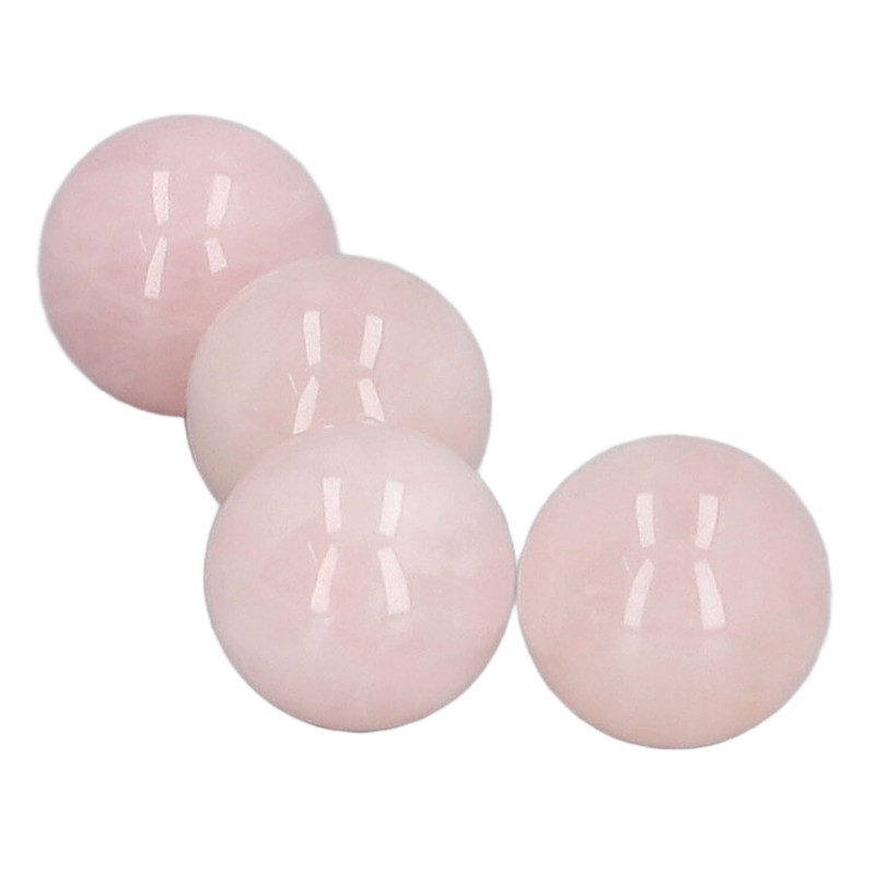 4Pcs Rose Quartz Crystal Balls 0.8in Diameter Clear Negative Energy
