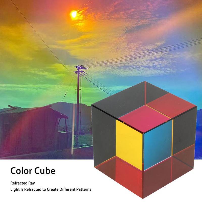 Color Cube Optical 6 Sides Cube Optical Cube Prism for