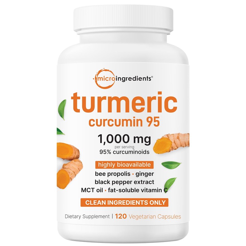 Micro Ingredients Pure Turmeric Curcumin Supplement 1,000mg – 95% Curcuminoids