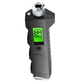 Unifizz 230 PSI 4 Settings Heavy Duty Digital Tire Pressure Gauge,for Car Bicycle with Backlit LCD Flashlight, Non-Slip, Black