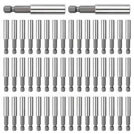 Rocaris 50 Pack Strong Magnetic Drill Bit Extension Holder, 1/4" Hex Shank, S2 Steel Magnetic Screwdriver Extension for Impact Driver, 2.36 inch