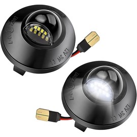 LESAUCE LED License Plate Lights Tag Lights for Ford F150 F250 F350 Super Duty Ranger Pickup Explorer Bronco Excursion Expedition Rear Bumper Bright White OEM Replacement 2 PCS