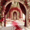 KUKUSOUL 10x10FT Wedding Curtain Backdrop Burgundy Curtains for Parties Wedding