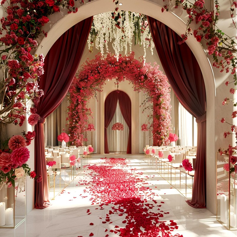 KUKUSOUL 10x10FT Wedding Curtain Backdrop Burgundy Curtains for Parties Wedding