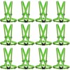 Flotory 12 Pcs Reflective Safety Vests Adjustable Reflective Straps Gear