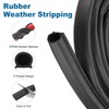 18 ft D Shape Rubber Seal Strip, 3/4" Self-Adhesive EPDM