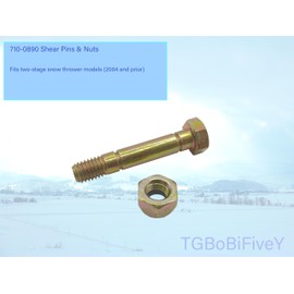TGBoBiFiveY 5 PK 710-0890 Snowblower Shear Pins & Nuts Compatible with MTD Craftsman Troy-Bilt 710-0890 710-0890A 910-0890A and 712-0158 1-1/2" x 5/16"