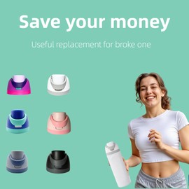 Replacement Lid for Owala Freesip, One Button Top Replacement, Leakproof BPA-Free Sports Water Bottle Cap Replacement Compatible with Owala 24oz 32oz 40oz 16oz(White)