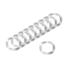 sourcing map Wave Spring Washer, 200Pcs 0.59"x0.39"x0.01" (ODxIDxT) - 304 Stainless Steel Curved Washer for Screw Bolt, Wave Washers Gaskets for Machinery (Silver)
