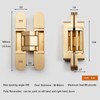 YAGU 3 Way Adjustable Invisible Door Hinge Concealed Hidden 180