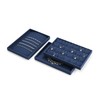 Oirlv Blue Microfibre Jewellery Trays 12 Grids Earrings Bracelets Display