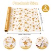 NALVXIN 11" W 108" L, 2 Rolls, Gold Star Decor