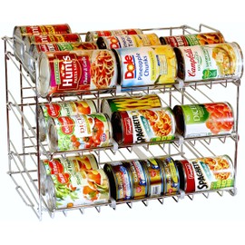 DecoBros Supreme Stackable Can Rack Organizer, Chrome Finish