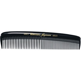 Hercules Sägemann 600-602 Professional Men's Comb Natural Rubber Hair Comb with 2 Tooth Coarse + Fine 5 Inches