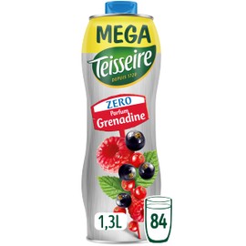 Syrup grenadine Mega zéro 1.3 L