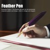 Feather Pen Exquisite Vintage Elegant Stainless Steel Smoothly Writing Wear