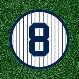 After Dark Crafting Yankees Yogi Berra #8 100% waterproof vinyl sticker decal - several sizes - 2.5 inches