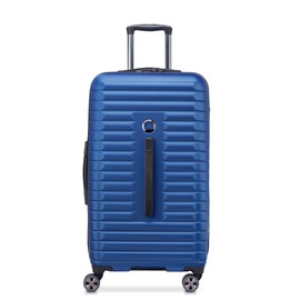 DELSEY Paris Cruise 3.0 Hardside Expandable Luggage with Spinner Wheels, Blue, Checked 26 Inch Trunk