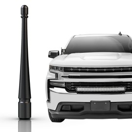 aftid Almuinum Short Antenna for 2011-2025 Ford F350 / 2010-2025 F150 Raptor / 1994-2009 Ford Mustang Accessories - Car Wash Proof Truck Antenna Replacement - 4 inch