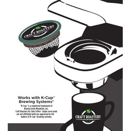 Club Coffee Craft Roasters Breakfast Blend - Light Roast Single Serve Coffee K-Cup Pods, Compostable Coffee Pods, Keurig Brewer Compatible, Rainforest Alliance Certified, 20 Count