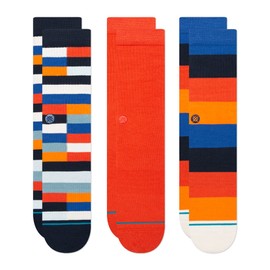 Stance Mullen 3 Pack Crew Socks (Large, Multi)