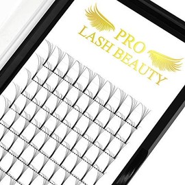 Premade Fans Eyelash Extensions 6D-C-0.07-16 Long Stem Premade Volume Eyelash Extensions .07 .10 Premade Volume Fans C D Curl(6D-C-0.07,16 mm)