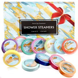 CHSEEO Shower Steamers Aromatherapy, 12 PCS Shower Bombs with Essential Oils for Girl Women Relief Gift, for Self Care and Body Restore Shower Steamer