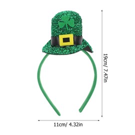 VICASKY Saint Patrick Day Shamrock Headband Lightweight Festival Party Decoration Comfortable Headpiece for Adults Irish Themed Accessory for Celebrations