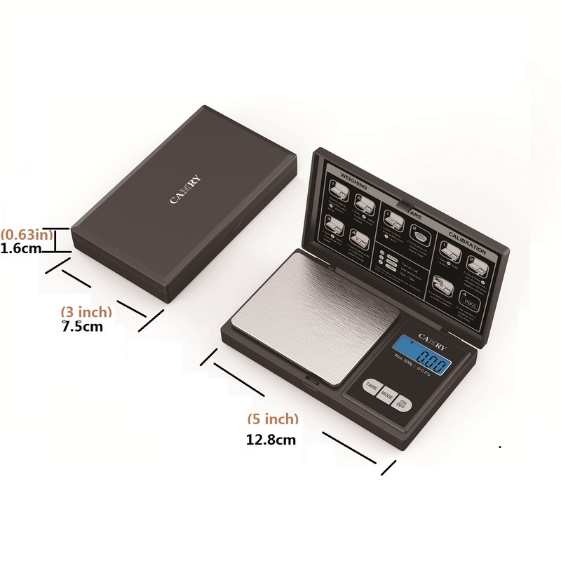 CAMRY Pocket Scales, 500 g/0.01 g, Digital Scale, Gold Scale,