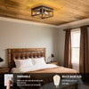 MAYNA Farmhouse Flush Mount Ceiling Light, 2-Light Rustic Ceiling Light