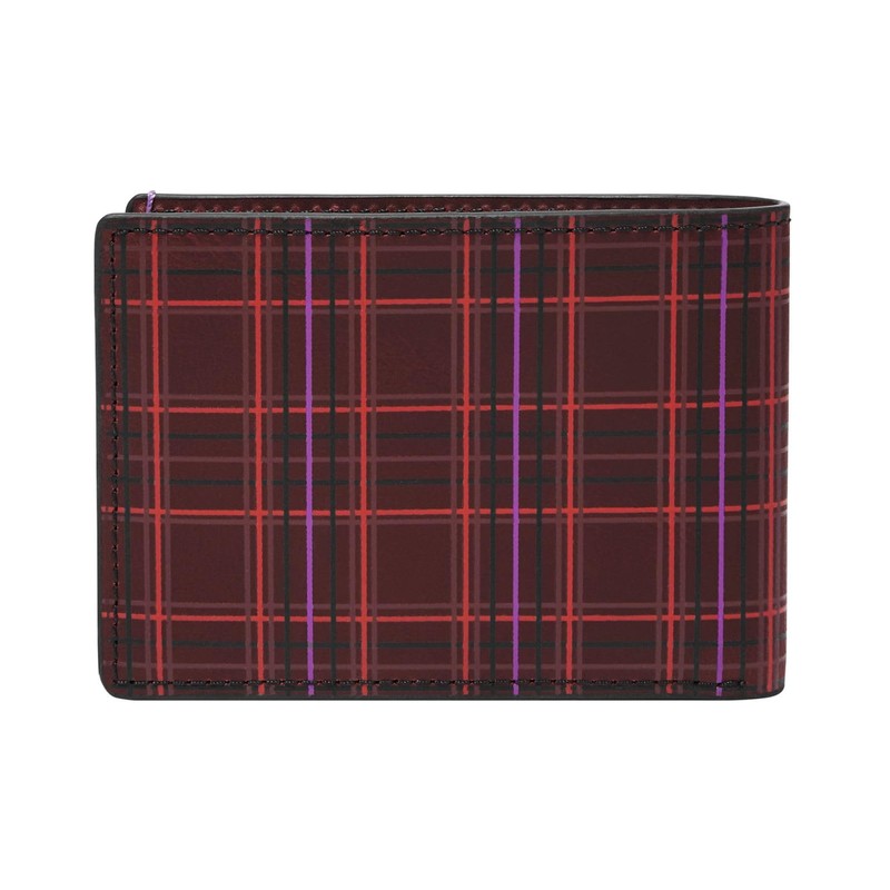 FOSSIL Bronson Front Pocket Wallet Bifold Eggplant, Aubergine