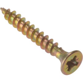 ForgeFix Multi-Purpose Single Thread Screws | 3.5 x 40mm | Zinc Yellow Passivated | Box 200