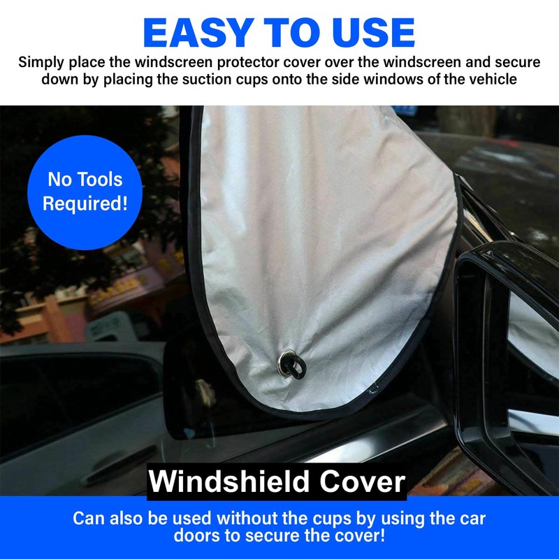 Car Windscreen Cover GENERISE Reversible All Seasons Car Screen Cover