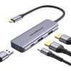 USB C HDMI Expansion 2 Screens, 4 in 1 Adapter,