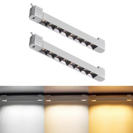 be studied LED Track Lighting Heads H Type Track Light Fixtures Grille Light Modern Ceiling Spotlight for Office Accent Art Shop, 3000K 4000K 6000K, Flicker Free 45° CRI 80+ Matte White Pack of 2